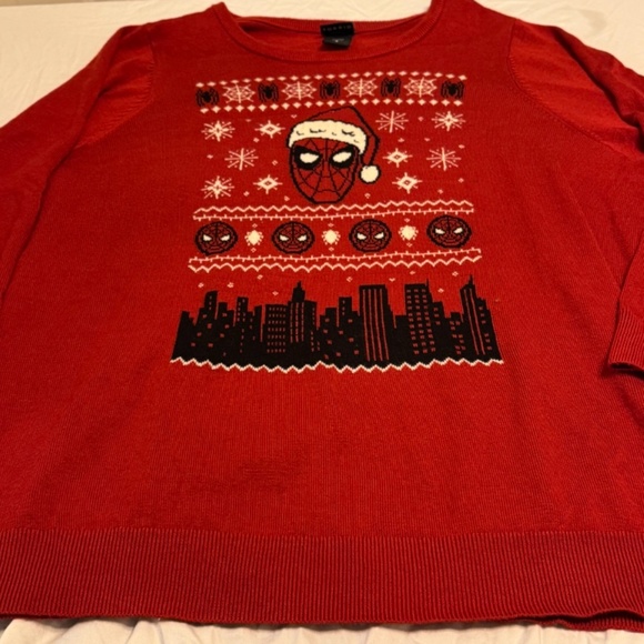 Torrid x Marvel Spider-Man Christmas Skyline Sweater 🎄🕷️ - Picture 1 of 7